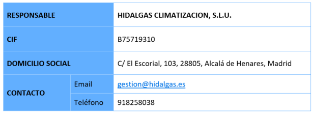 Responsable del tratamiento de sus datos